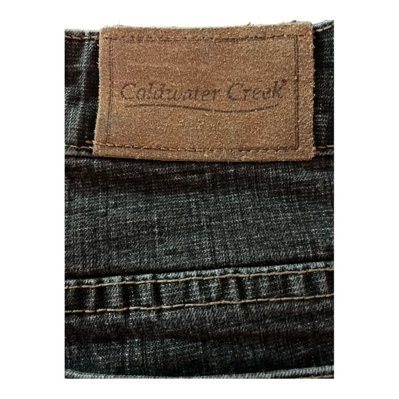 COLDWATER CREEK jeans, size 12, faded black wash, straight leg, high waist. - Picture 5 of 7